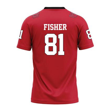 Utah - NCAA Football : Bear Fisher - Red Football Jersey-1