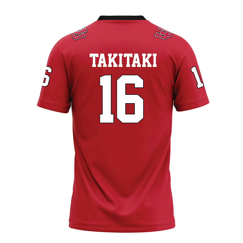 Utah - NCAA Football : Penisimani Takitaki - Red Football Jersey-1
