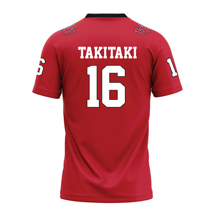 Utah - NCAA Football : Penisimani Takitaki - Red Football Jersey-1