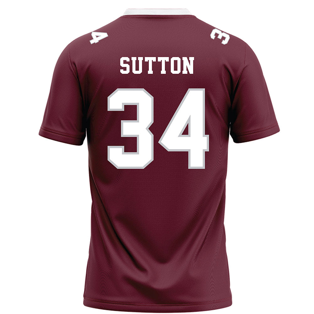 Mississippi State - NCAA Football : Vic Sutton - Maroon Football Jersey-1