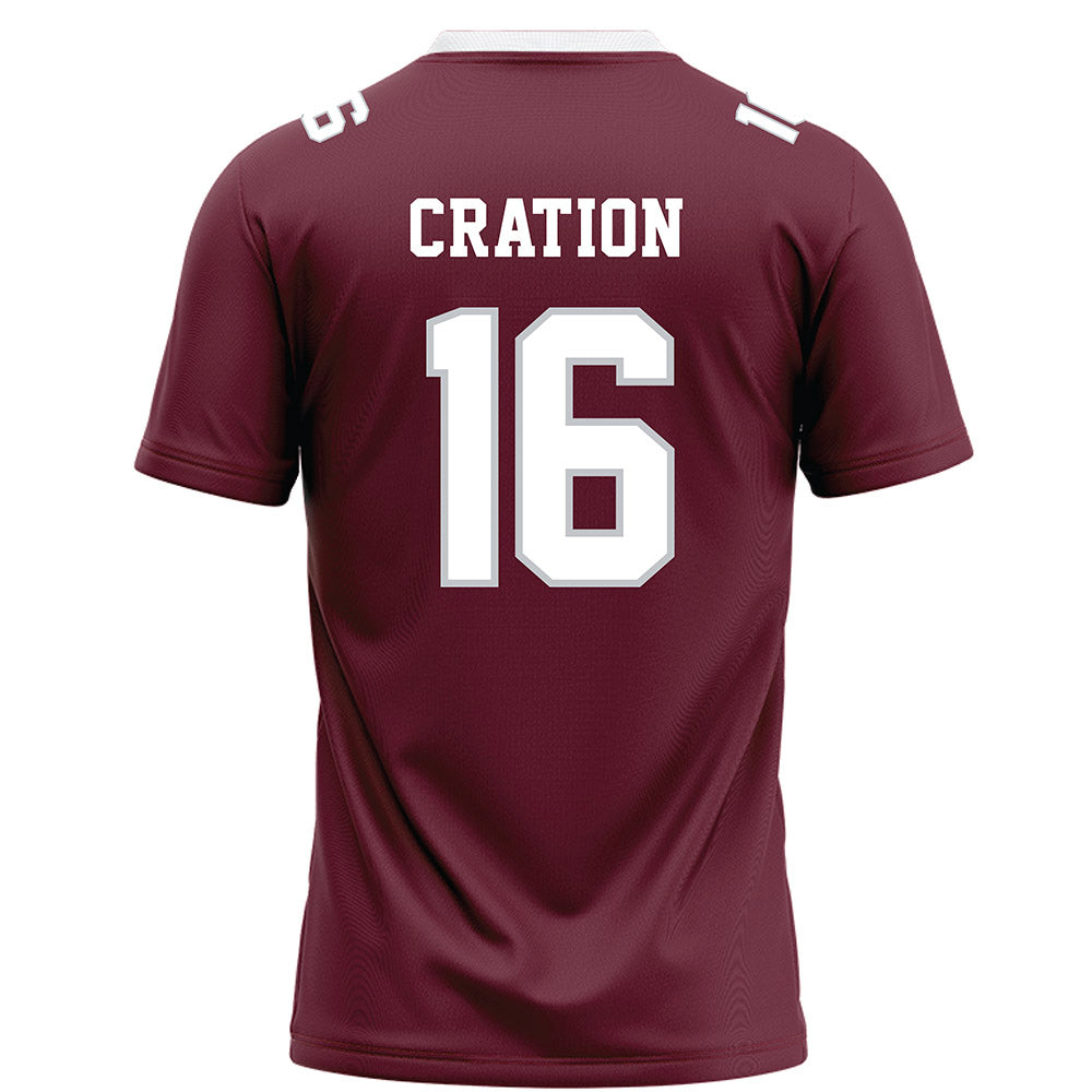Mississippi State - NCAA Football : Jayden Cration - Maroon Football Jersey-1