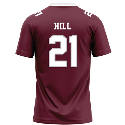 Mississippi State - NCAA Football : J.J. Hill - Maroon Football Jersey-1