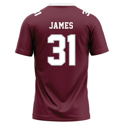 Mississippi State - NCAA Football : Lakendrick James - Maroon Football Jersey-1