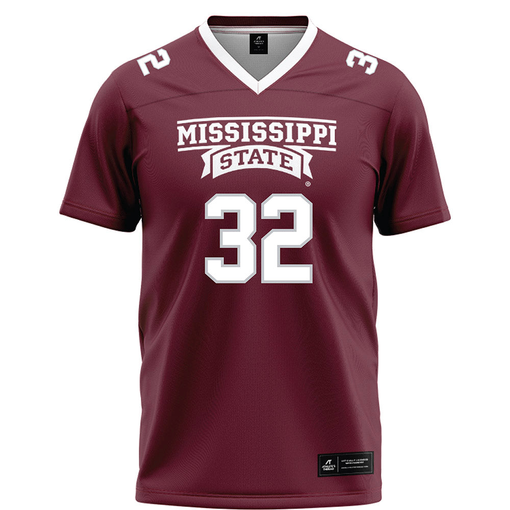 Mississippi State - NCAA Football : AJ Rice - Maroon Football Jersey-0