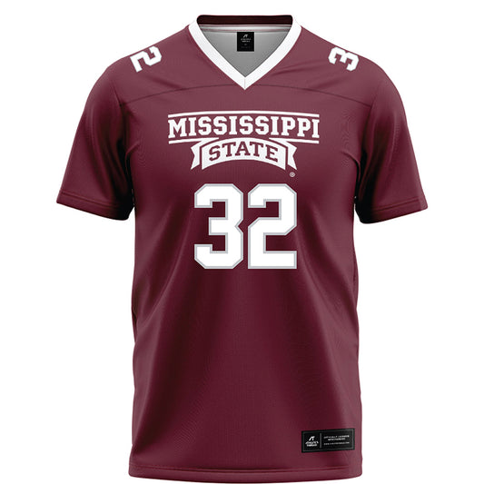 Mississippi State - NCAA Football : AJ Rice - Maroon Football Jersey-0