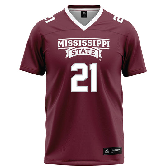 Mississippi State - NCAA Football : Dre Riley - Maroon Football Jersey-0