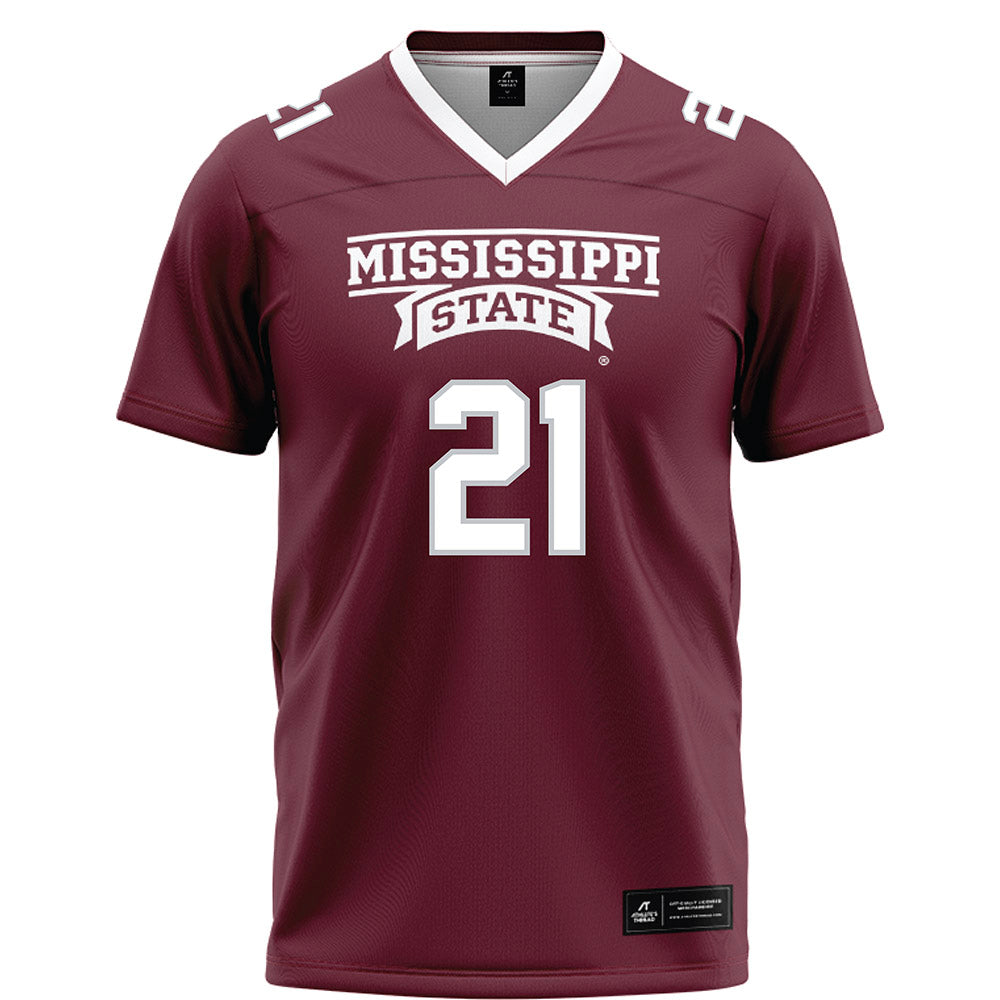 Mississippi State - NCAA Football : Dre Riley - Maroon Football Jersey-0