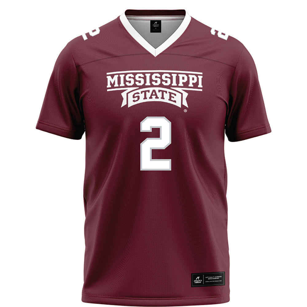Mississippi State - NCAA Football : Marquis Johnson - Maroon Football Jersey-0