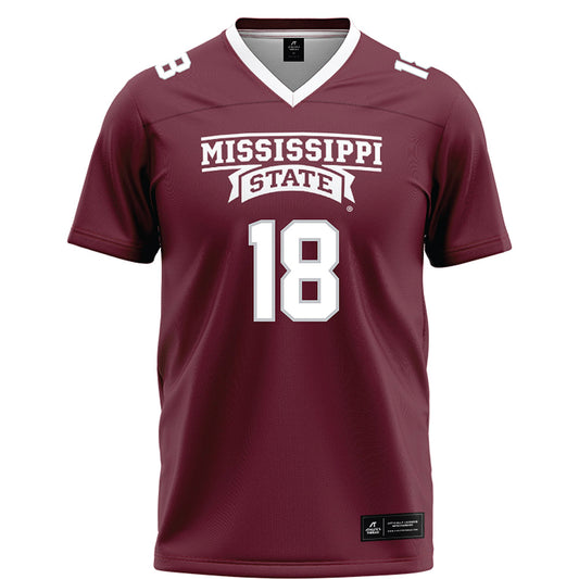 Mississippi State - NCAA Football : Riley Williams - Maroon Football Jersey-0