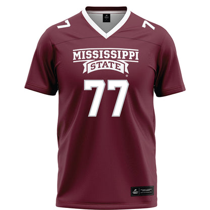 Mississippi State - NCAA Football : Tyler Lockhart - Maroon Football Jersey-0