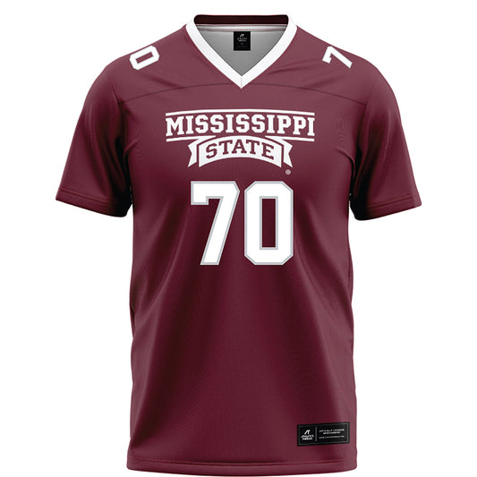 Mississippi State - NCAA Football : Breyden Turnage - Maroon Football Jersey-0