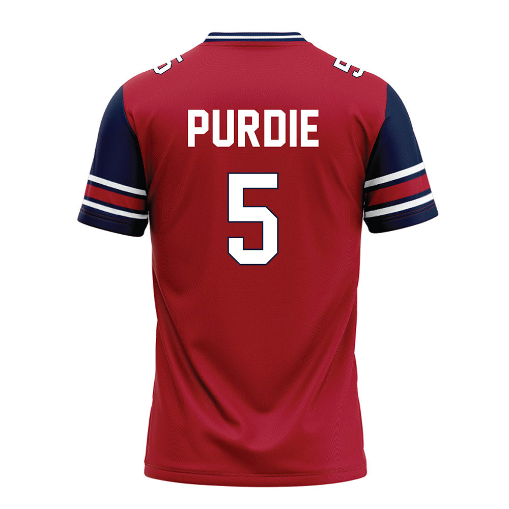 Liberty - NCAA Football : Deshawn Purdie - Red Football Jersey-1