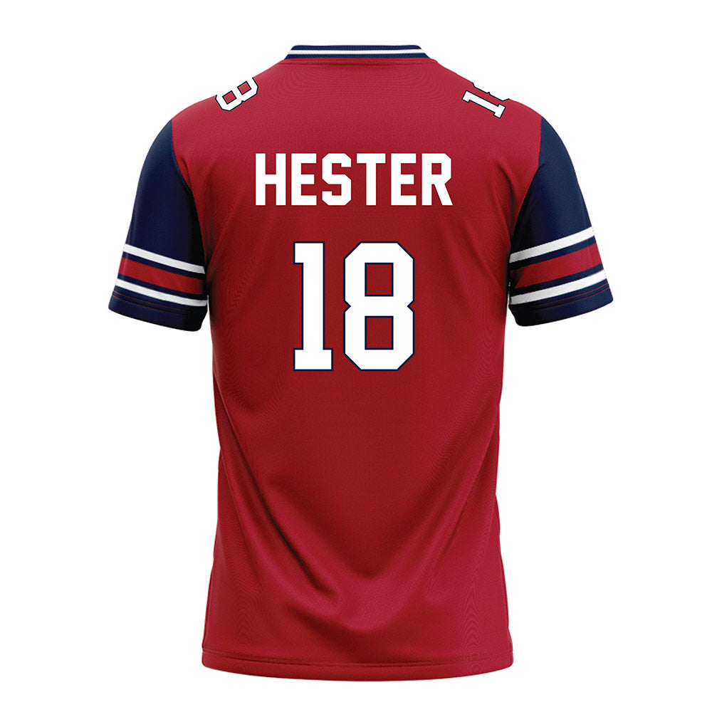 Liberty - NCAA Football : Aaron Hester - Red Football Jersey-1