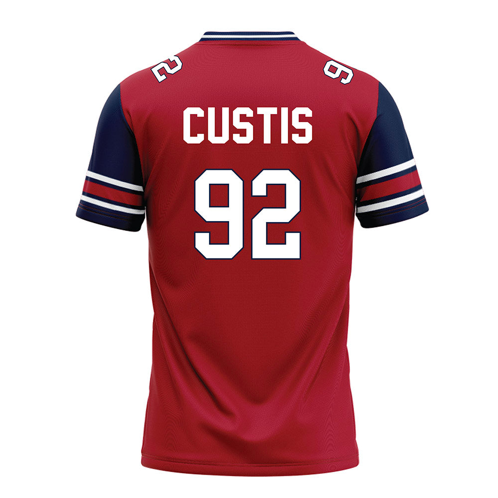 Liberty - NCAA Football : John Custis - Red Football Jersey-1