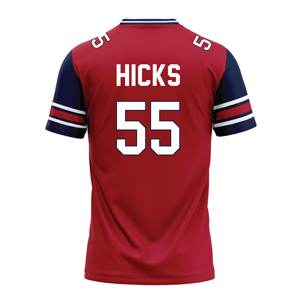 Liberty - NCAA Football : Henry Hicks - Red Football Jersey-1