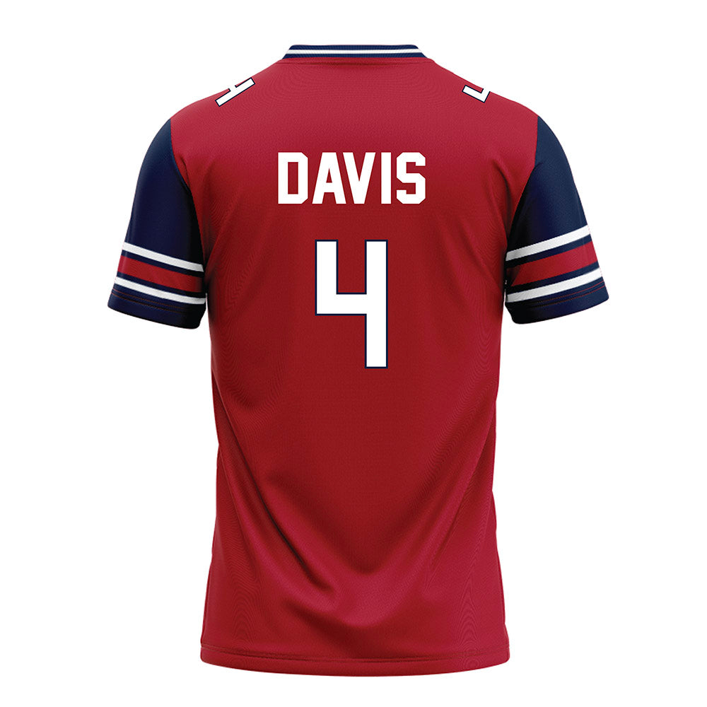 Liberty - NCAA Football : Kam Davis - Red Football Jersey-1