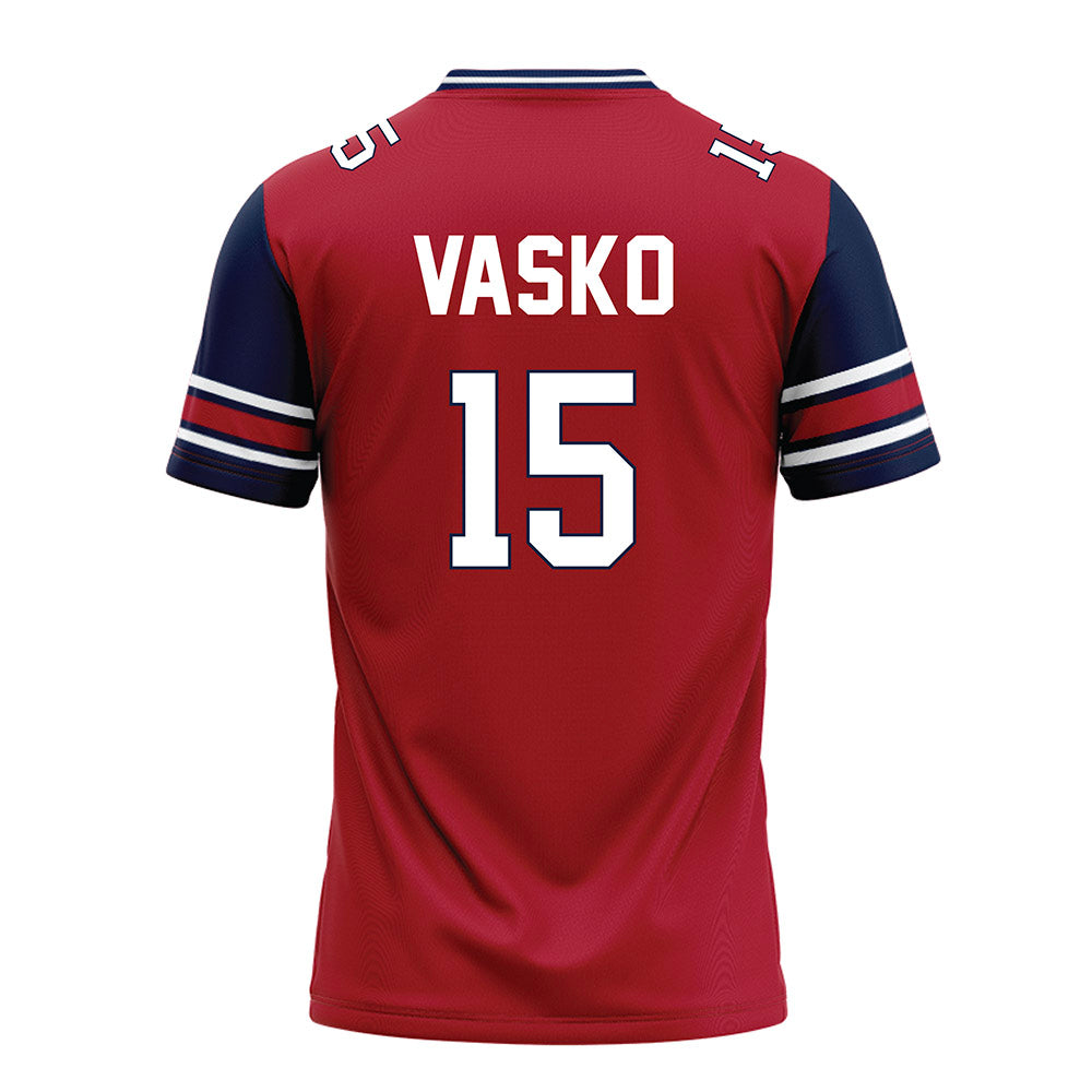 Liberty - NCAA Football : Ethan Vasko - Red Football Jersey-1