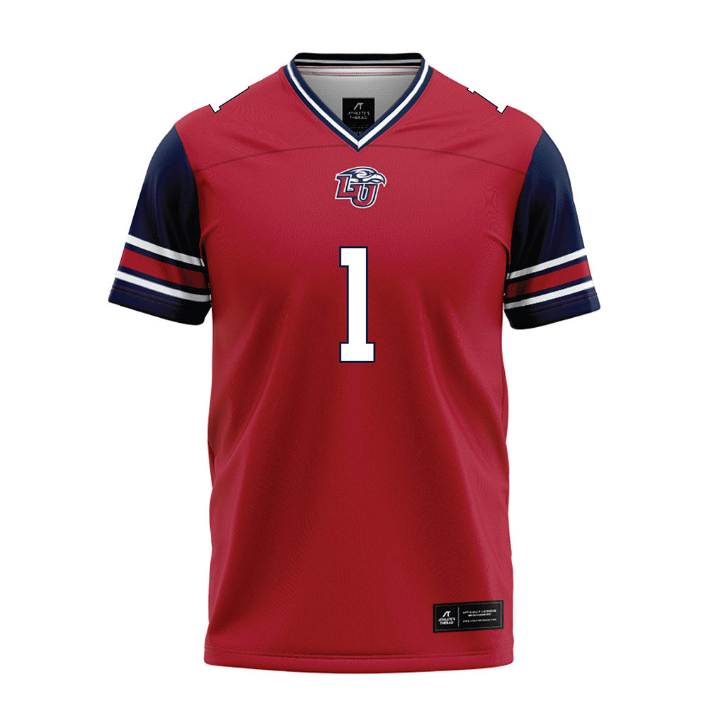 Liberty - NCAA Football : Derrell Farrar - Red Football Jersey-0