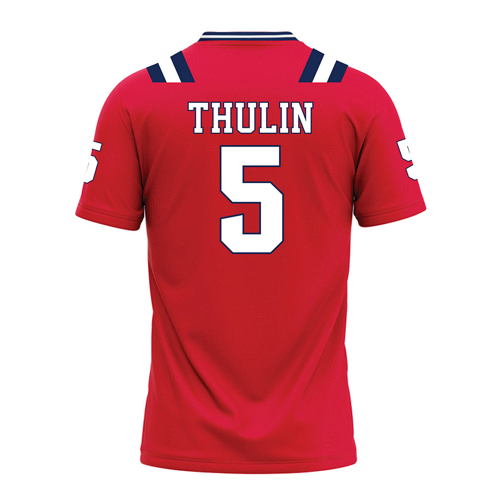 Dayton - NCAA Football : Ethan Thulin - Red Football Jersey-1