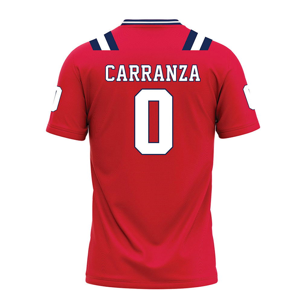 Dayton - NCAA Football : Isaiah Carranza - Red Football Jersey-1