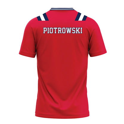 Dayton - NCAA Football : David Piotrowski - Red Football Jersey-1