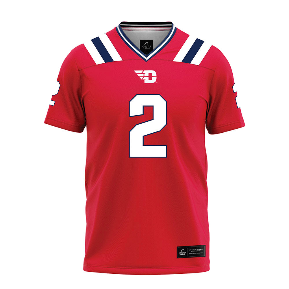 Dayton - NCAA Football : Donovan Weatherly - Red Football Jersey-0
