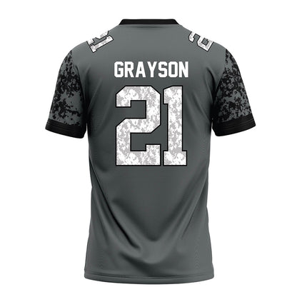 Towson - NCAA Football : Kyron Grayson - Grey Football Jersey-1
