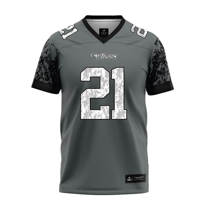 Towson - NCAA Football : Kyron Grayson - Grey Football Jersey-0