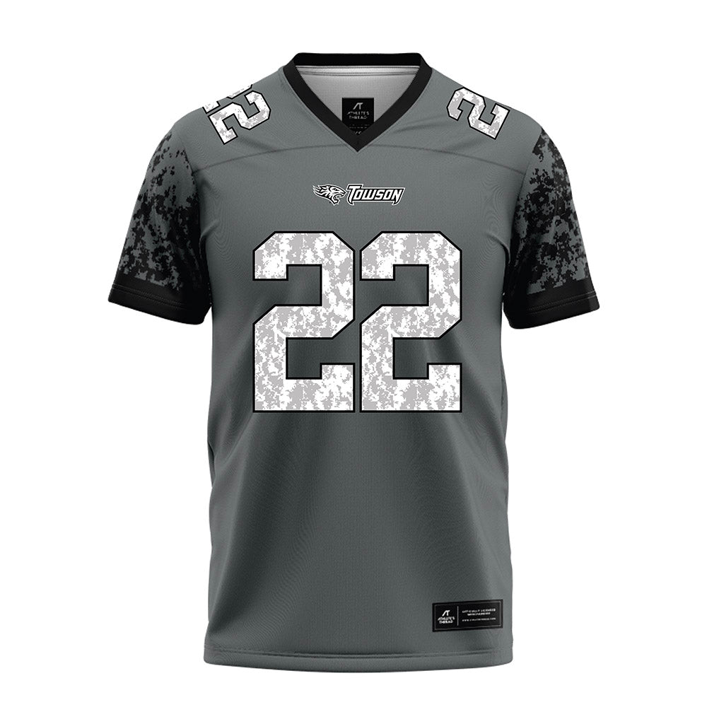 Towson - NCAA Football : Weston Woodard - Grey Football Jersey-0