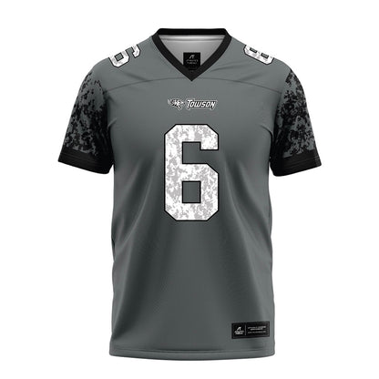 Towson - NCAA Football : TH Turner - Grey Football Jersey-0