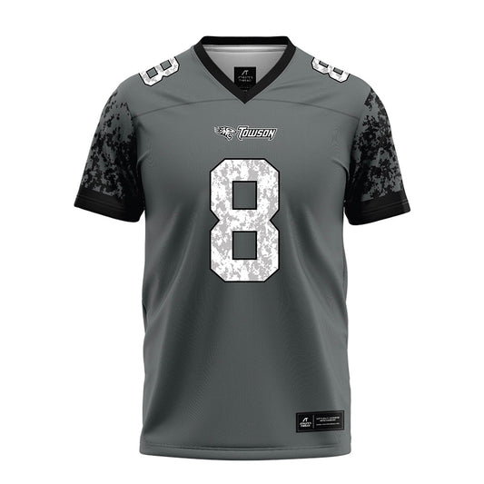 Towson - NCAA Football : Jaydyn Johnson - Grey Football Jersey-0