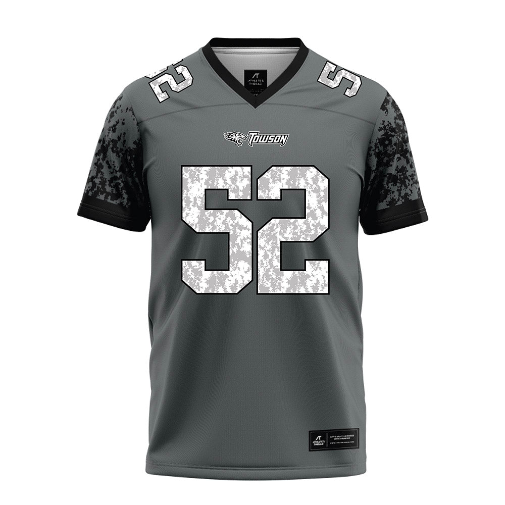 Towson - NCAA Football : RJ Adams - Grey Football Jersey-0