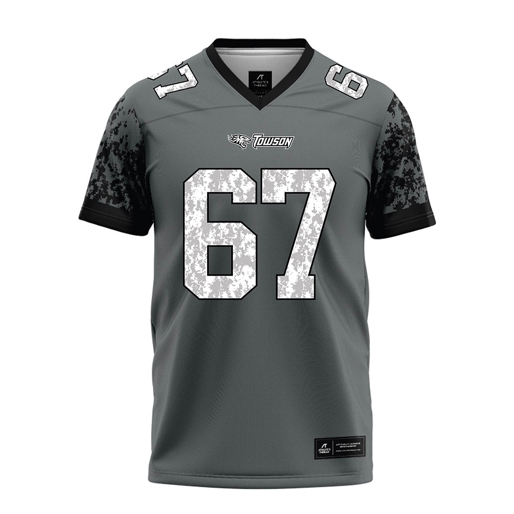 Towson - NCAA Football : Chase Dorsey - Grey Football Jersey-0