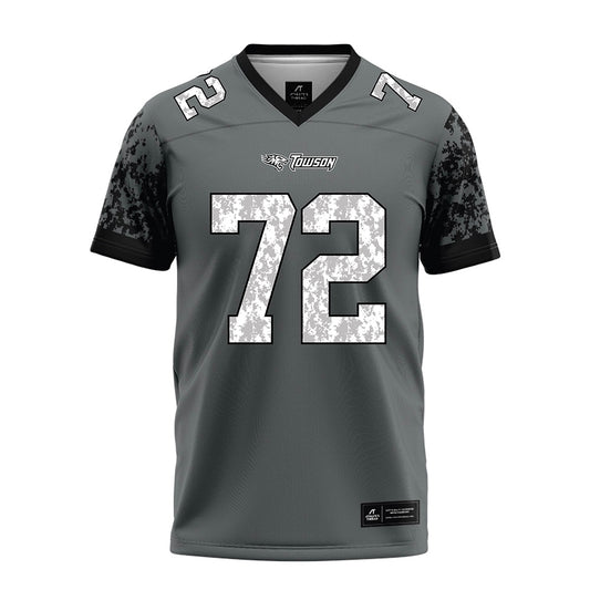 Towson - NCAA Football : Aidan Johnson - Grey Football Jersey-0