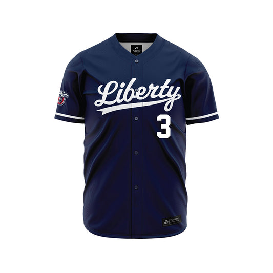 Liberty - NCAA Baseball : Riley Gibson - Navy Jersey-0