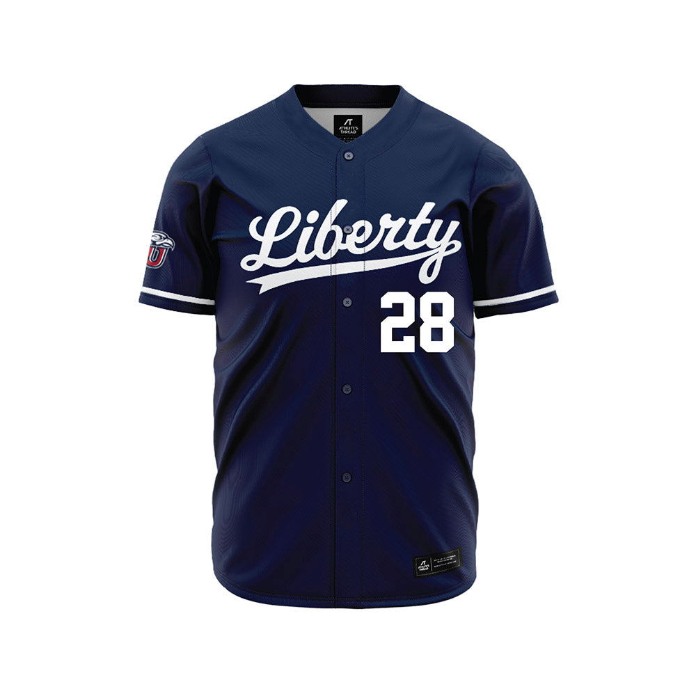 Liberty - NCAA Baseball : Joshua Mccusker - Navy Jersey-0