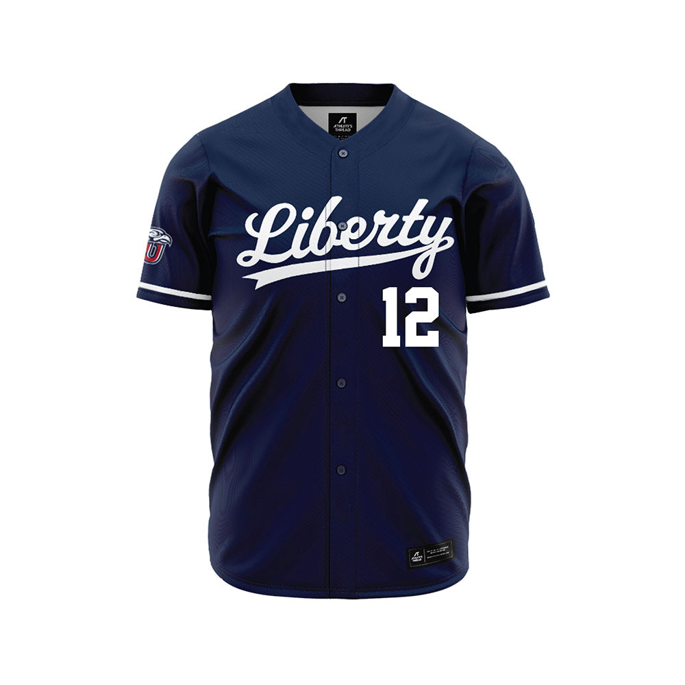 Liberty - NCAA Baseball : Xavier Myles - Navy Jersey-0