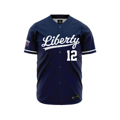 Liberty - NCAA Baseball : Xavier Myles - Navy Jersey-0