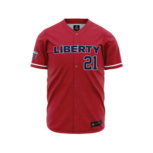 Liberty - NCAA Baseball : Jake Potts - Red Jersey-0