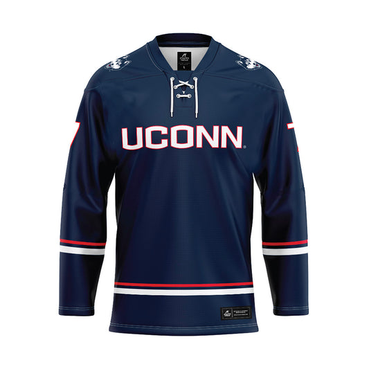 UConn - NCAA Women's Ice Hockey : Claire Murdoch - Navy Hockey Jersey-0