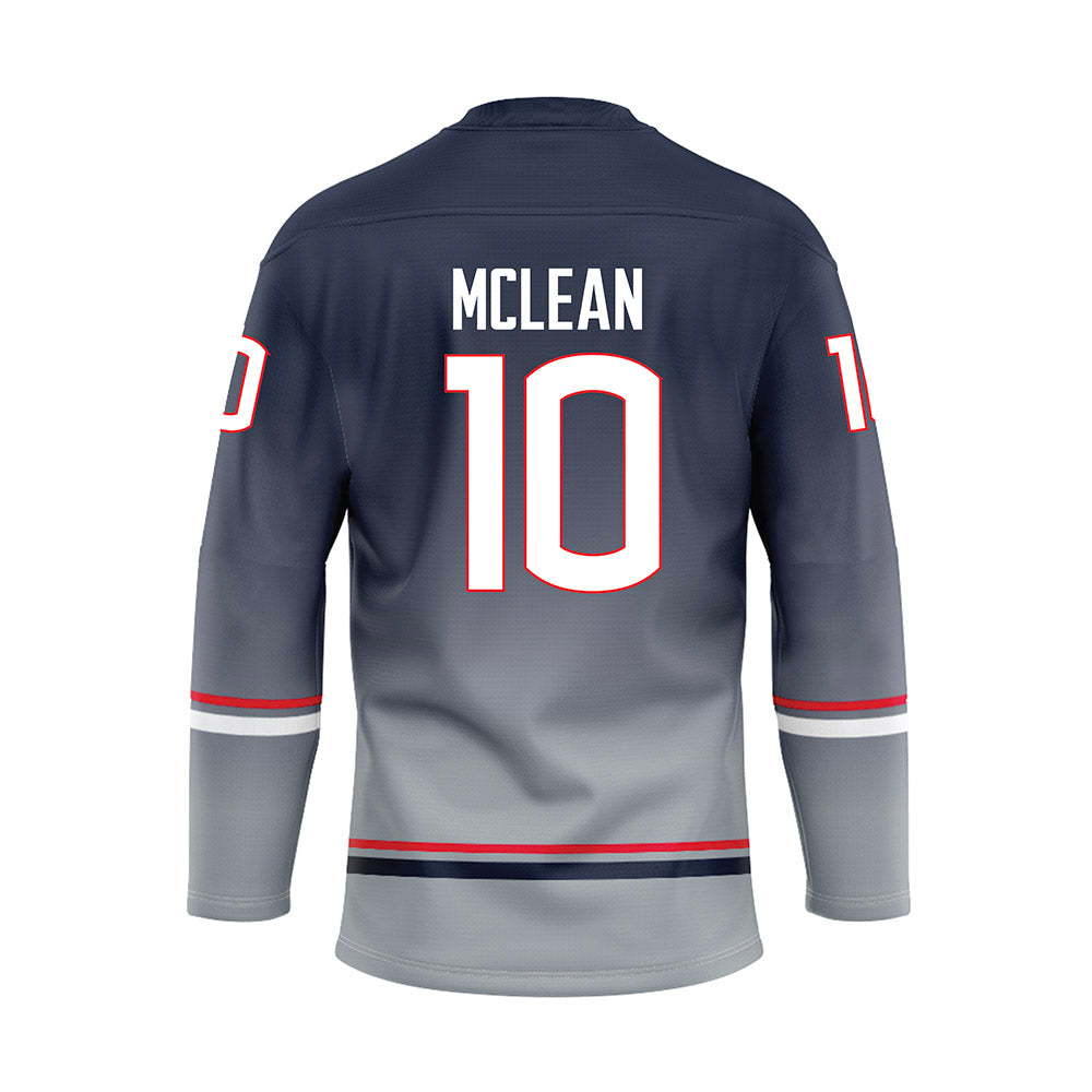 UConn - NCAA Women's Ice Hockey : Callie McLean - Grey Hockey Jersey-1