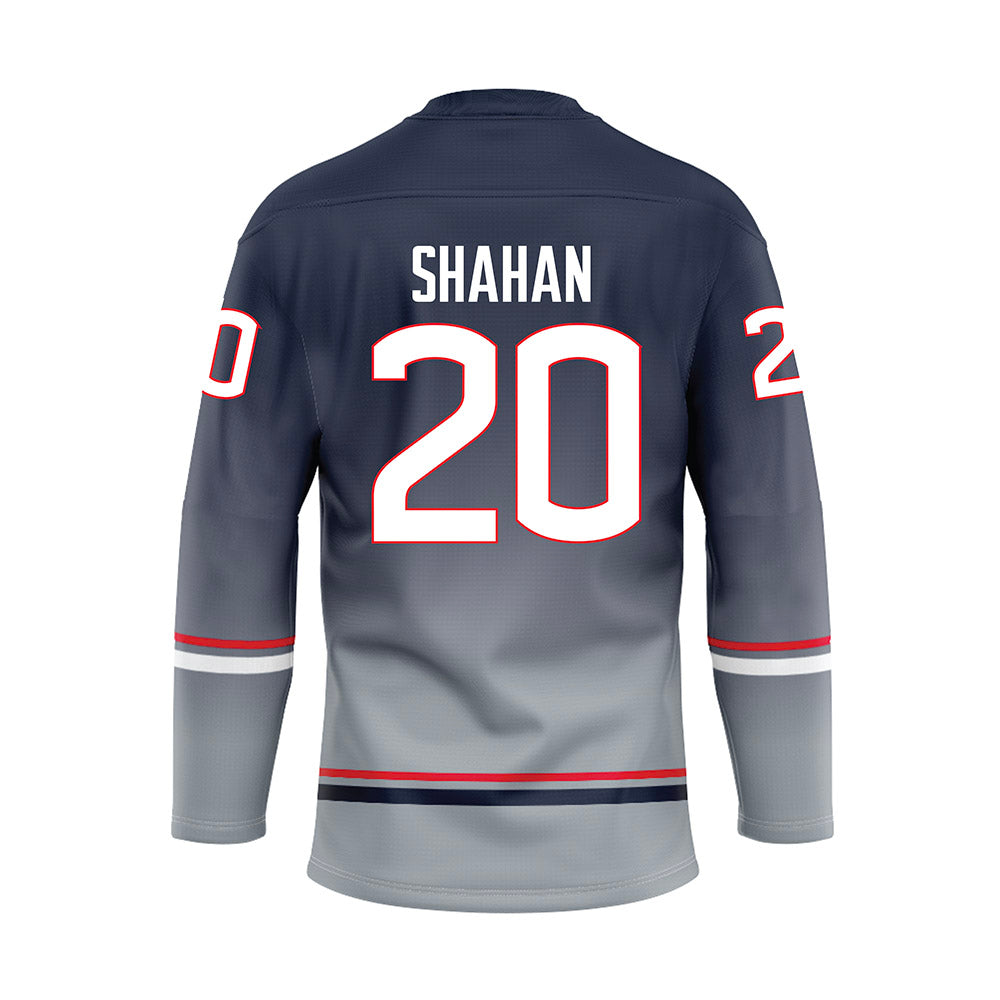 UConn - NCAA Men's Ice Hockey : Kaden Shahan - Grey Hockey Jersey-1