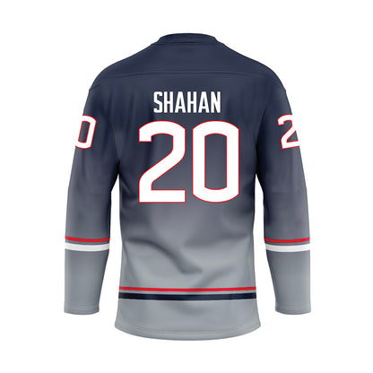 UConn - NCAA Men's Ice Hockey : Kaden Shahan - Grey Hockey Jersey-1