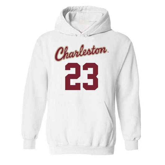 Charleston - NCAA Men's Basketball : Will Mortimore - Sports Shersey Hooded Sweatshirt-0