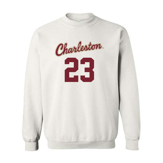 Charleston - NCAA Men's Basketball : Will Mortimore - Sports Shersey Crewneck Sweatshirt-0