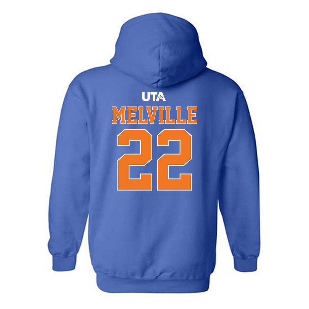 Texas Arlington - NCAA Baseball : Hayes Melville - Sports Shersey Hooded Sweatshirt-1