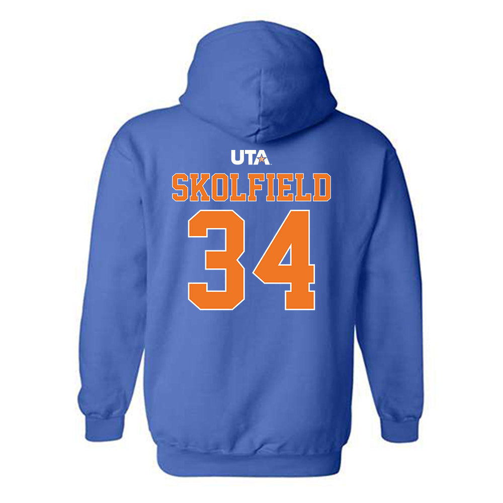 Texas Arlington - NCAA Baseball : Dylan Skolfield - Sports Shersey Hooded Sweatshirt-1