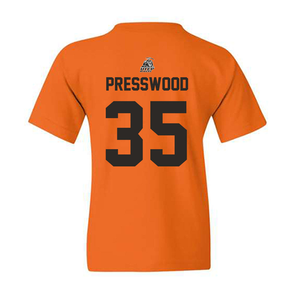 UTEP - NCAA Softball : Ryann Presswood - Sports Shersey Youth T-Shirt-1