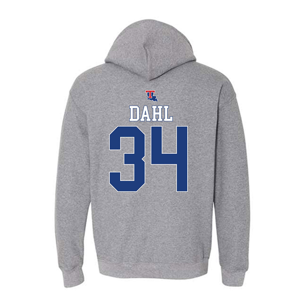 LA Tech - NCAA Baseball : Declan Dahl - Sports Shersey Hooded Sweatshirt-1