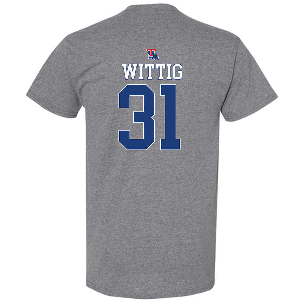 LA Tech - NCAA Baseball : Joey Wittig - Sports Shersey T-Shirt-1